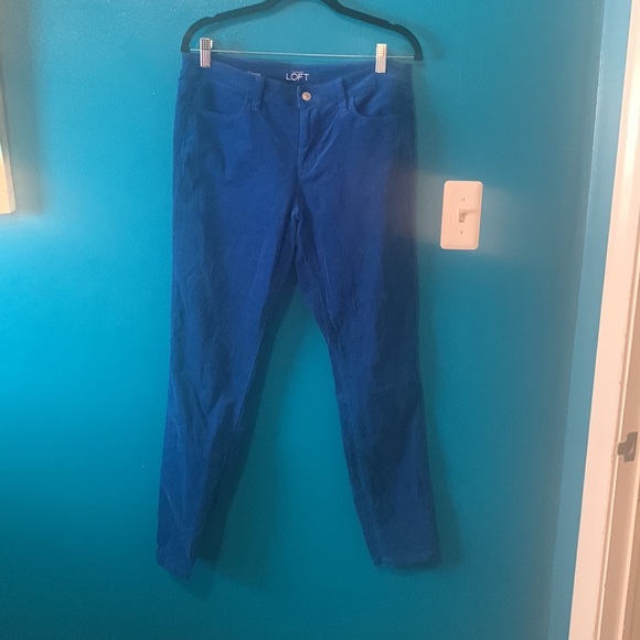 LOFT Denim - Ann Taylor LOFT super skinny blue corduroy skinny jeans